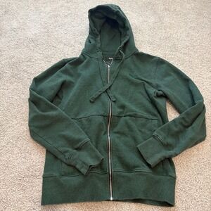 Rapha Logo Hoodie Mens XS Green Full Zip Sweatshirt Cycling Gorpcore Casual